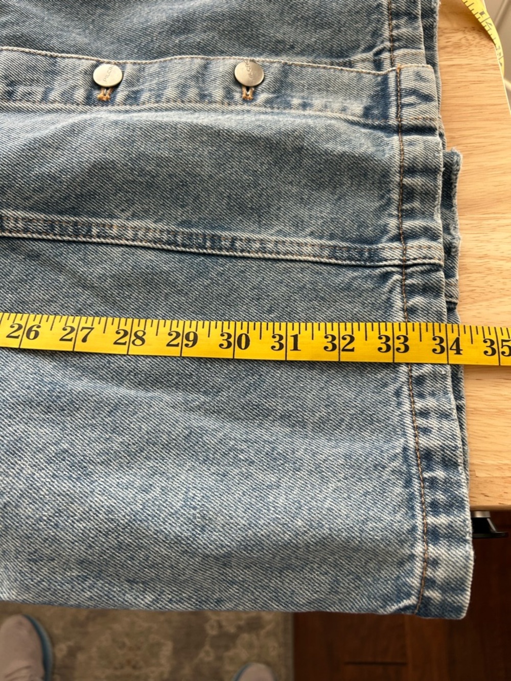 Anthropologie by Pilcro Denim Mini Dress Button Front size 12 - Picture 4 of 8